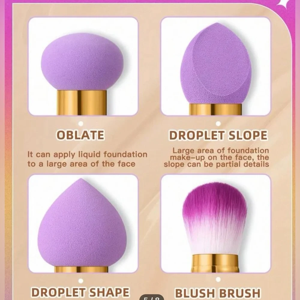 3pcs Double head multi-function makeup‎ brushes